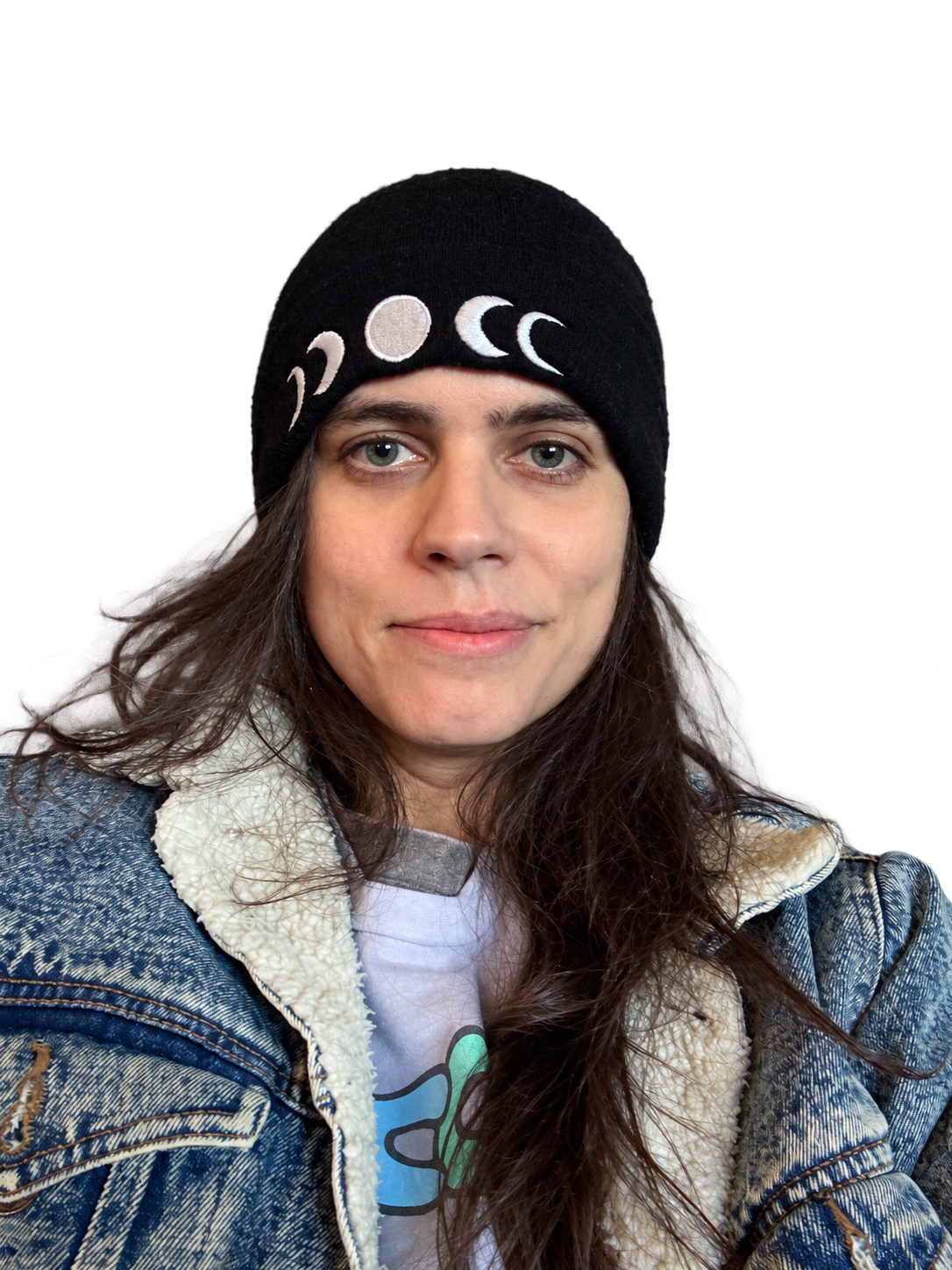 Zac Freundt wearing a black moon-phase beanie.